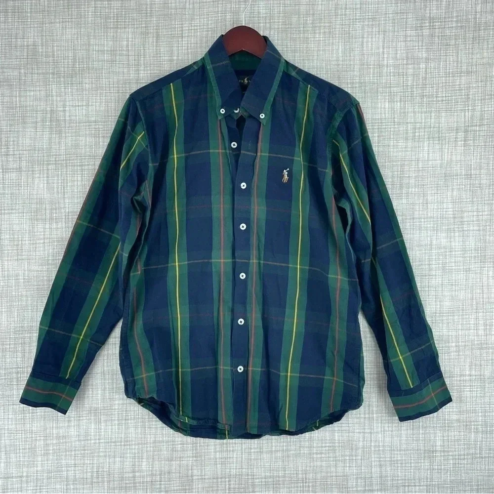 Ralph Lauren youth size L Long Sleeve Button Down Shirt plaid 1479